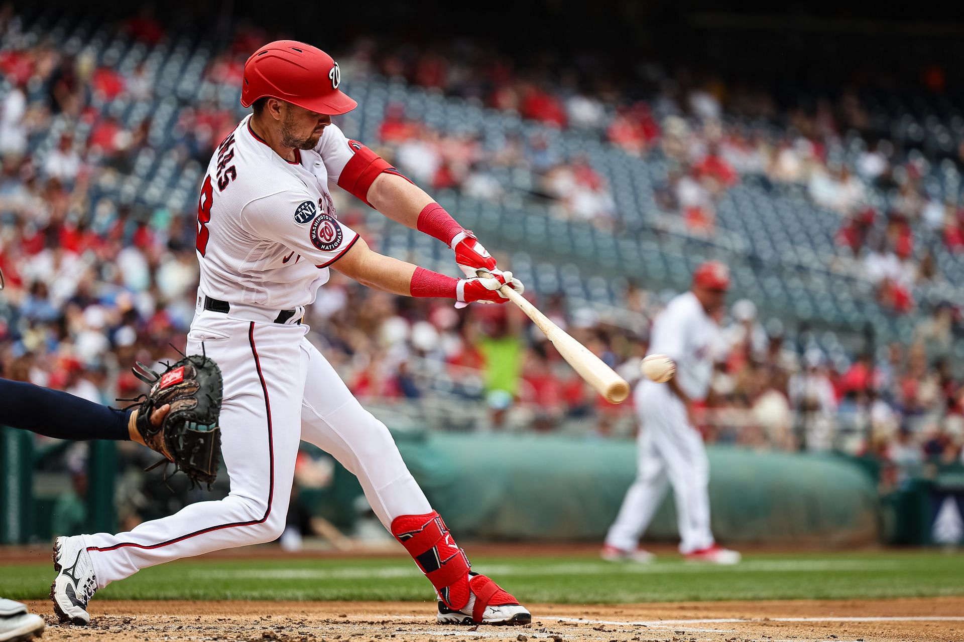 Lane Thomas batting for the Washington Nationals