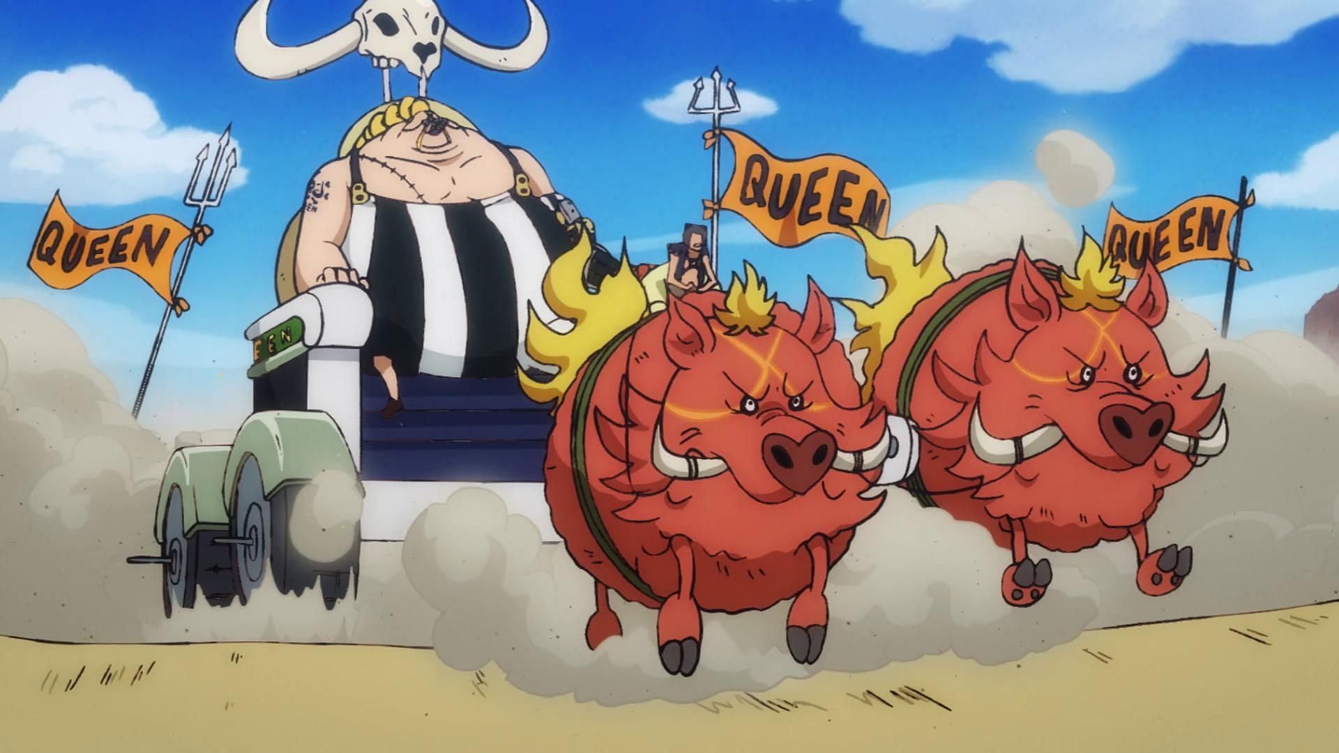 Queen Calamity in the One Piece anime (Image via TOEI Animation)