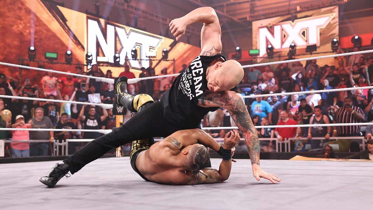 Carmelo Hayes was attacked by Baron Corbin on NXT