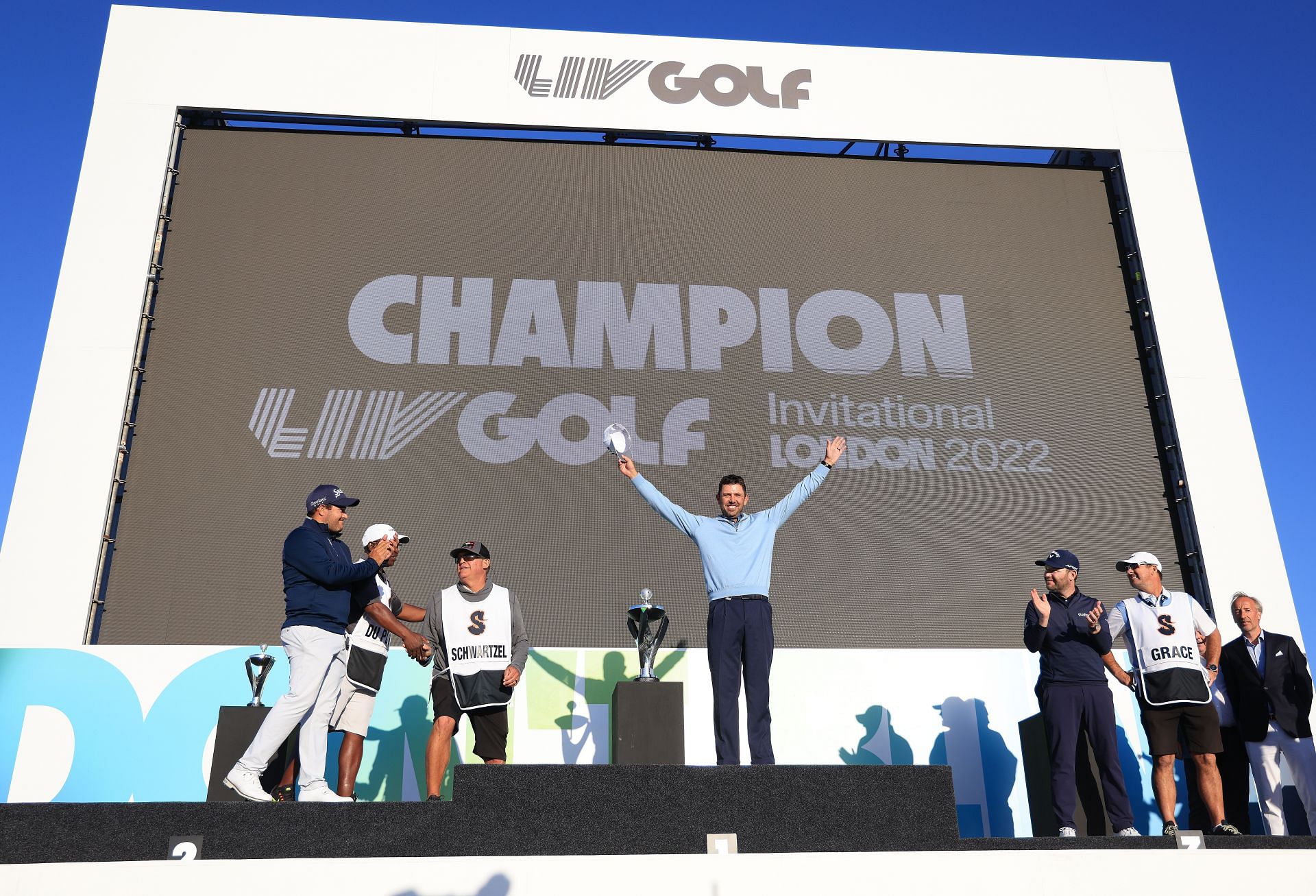 Schwartzel at the LIV Golf Invitational - London - Day Three