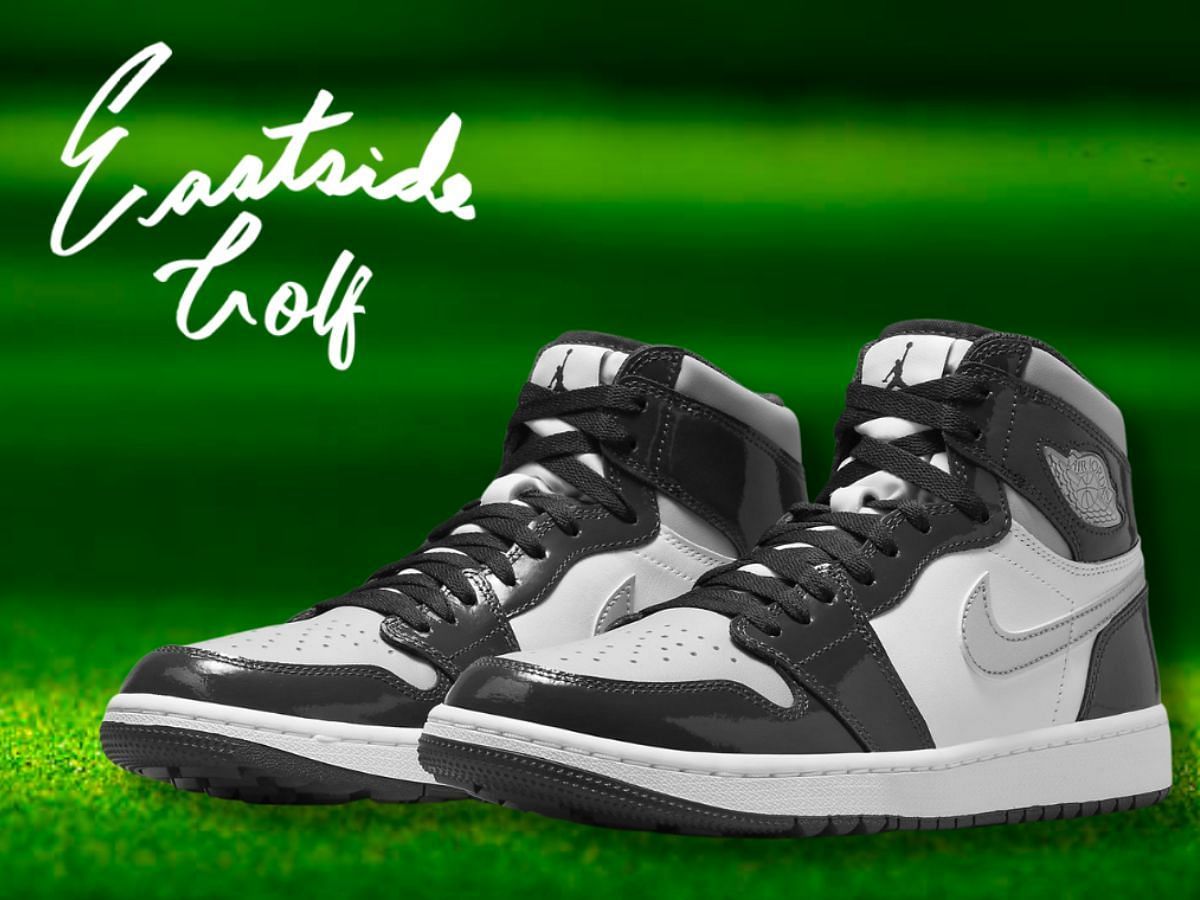 The upcoming Eastside Golf x Nike Air Jordan 1 High sneaker will be released in September for Fall 2023 (Image via Sole Retriever)