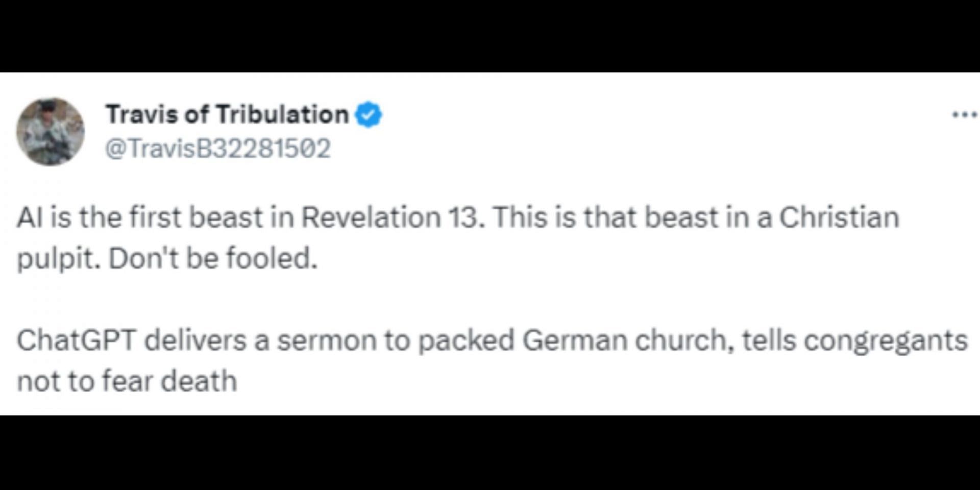 Netizens criticize sermon delivered by artificial intelligence at German church. (Image via Twitter/Fox News)