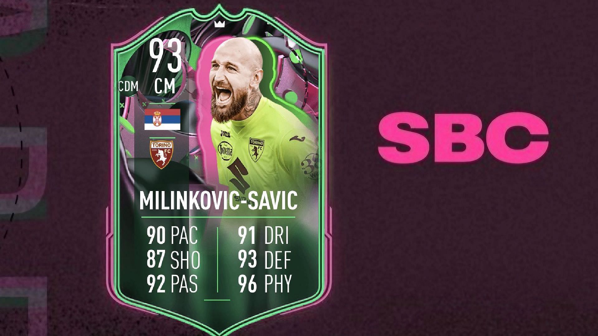 The Premium Shapeshifters Vanja Milinkovic-Savic SBC is live in FIFA 23 (Image via EA Sports)