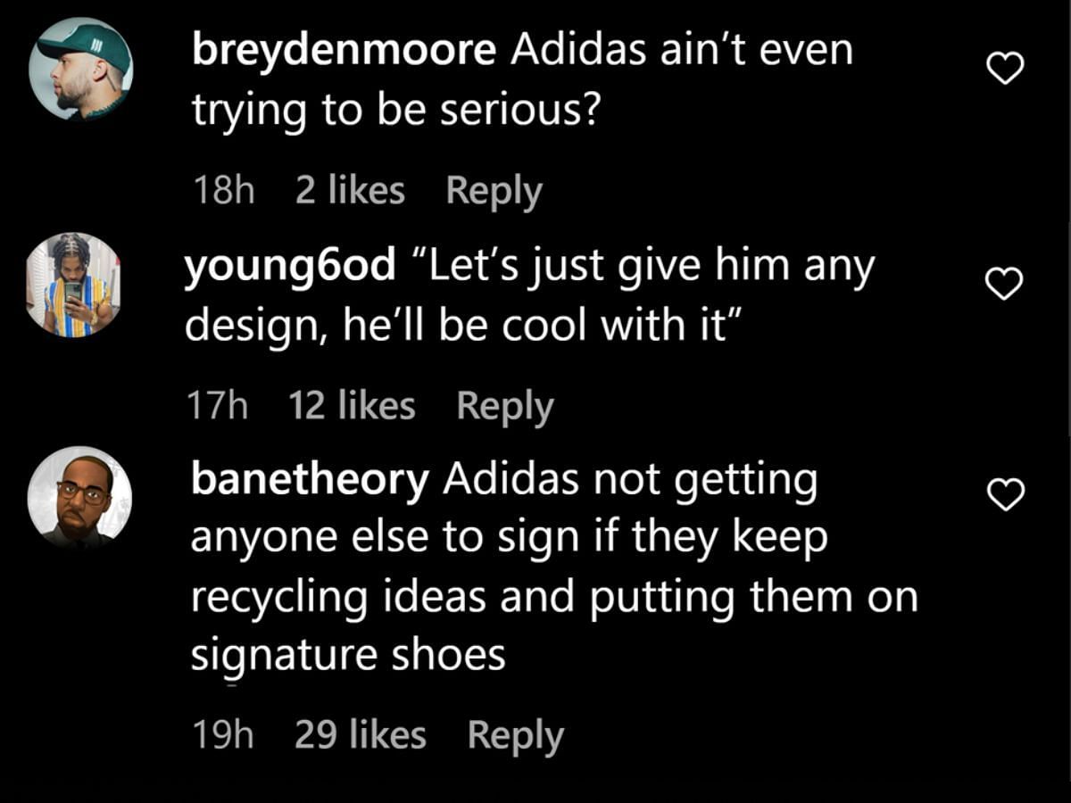 Netizens criticizing Adidas Trae (Image via Instagram)