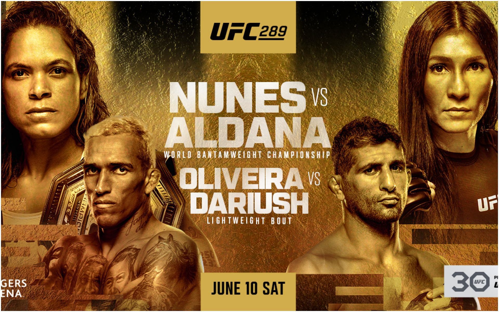 UFC 289: Nunes vs Aldana official poster