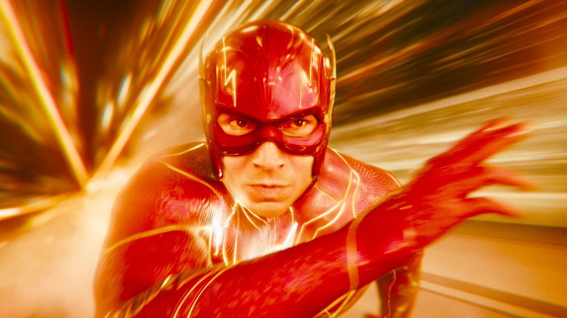 Ezra Miller in The Flash (Image via Warner Bros Pictures)