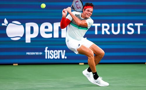 Milos Raonic is back in action after a two year hiatus