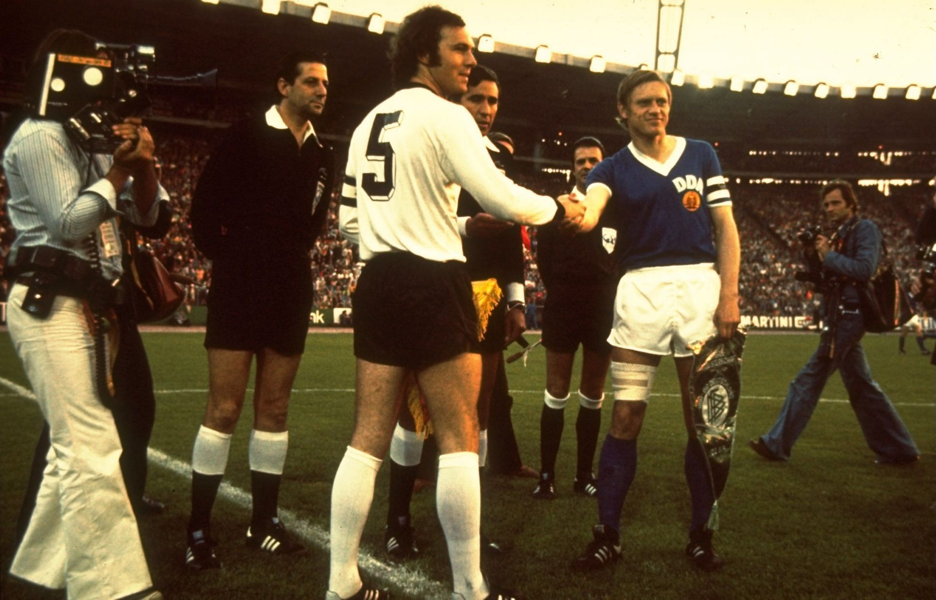 Franz Beckenbauer of West Germany (Left)