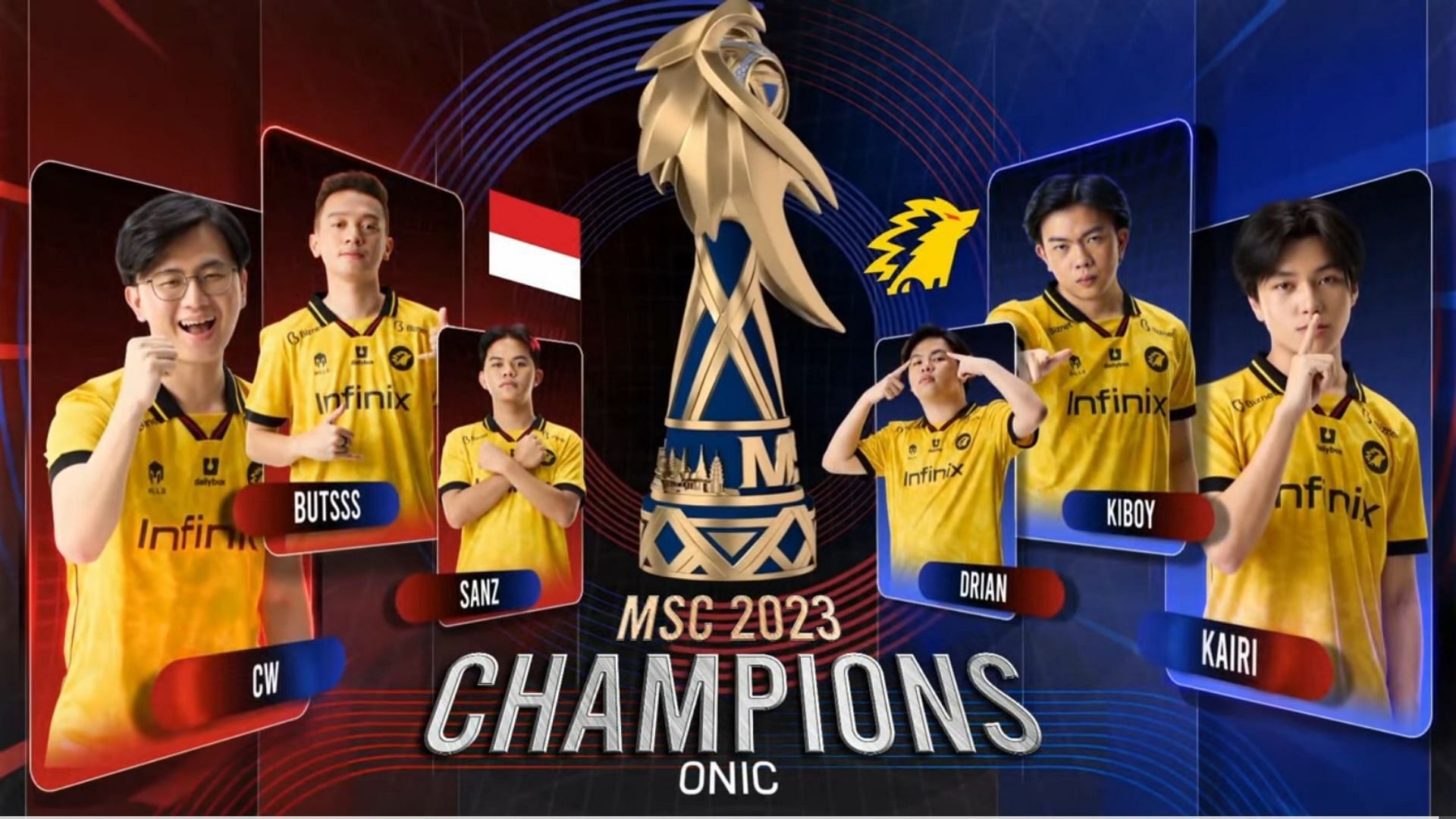 Onic Esports wins MSC 2023 (Image via MLBB)