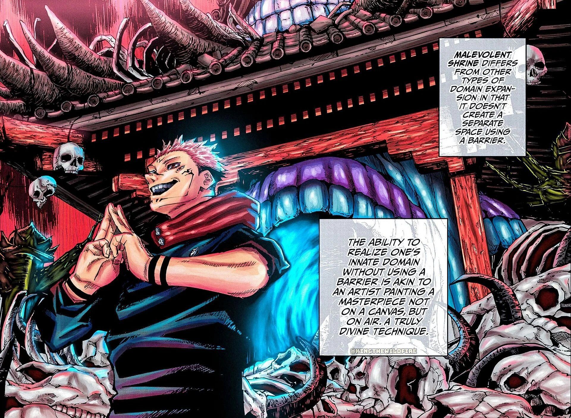 Jujutsu Kaisen has a lot of interesting concepts and Domain Expansion is one of them (Image via Shueisha).