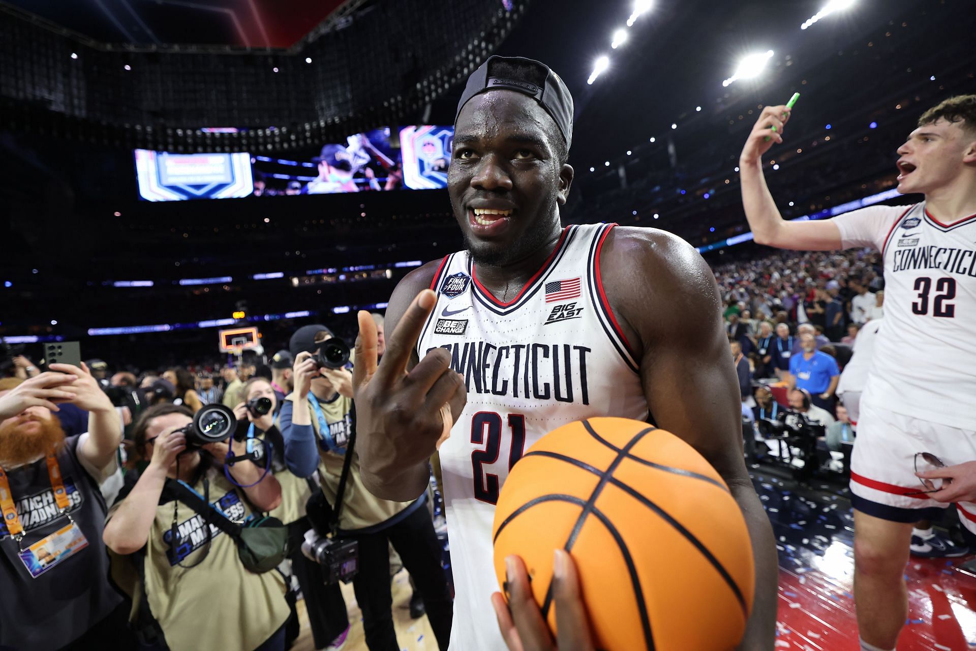 Adama Sanogo in a San Diego State v Connecticut game