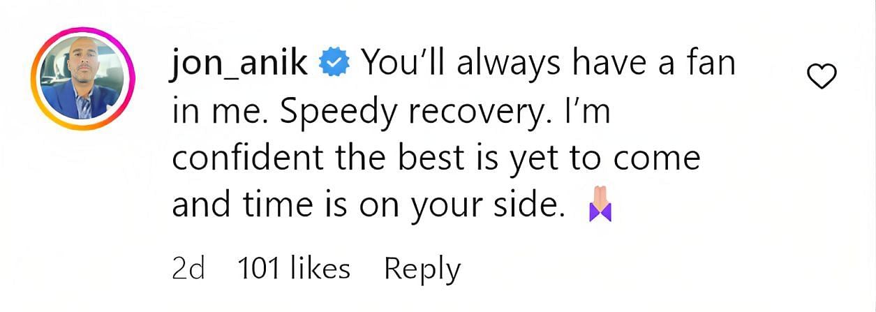 Jon Anik&#039;s comment Comments on Miranda Maverick&#039;s post