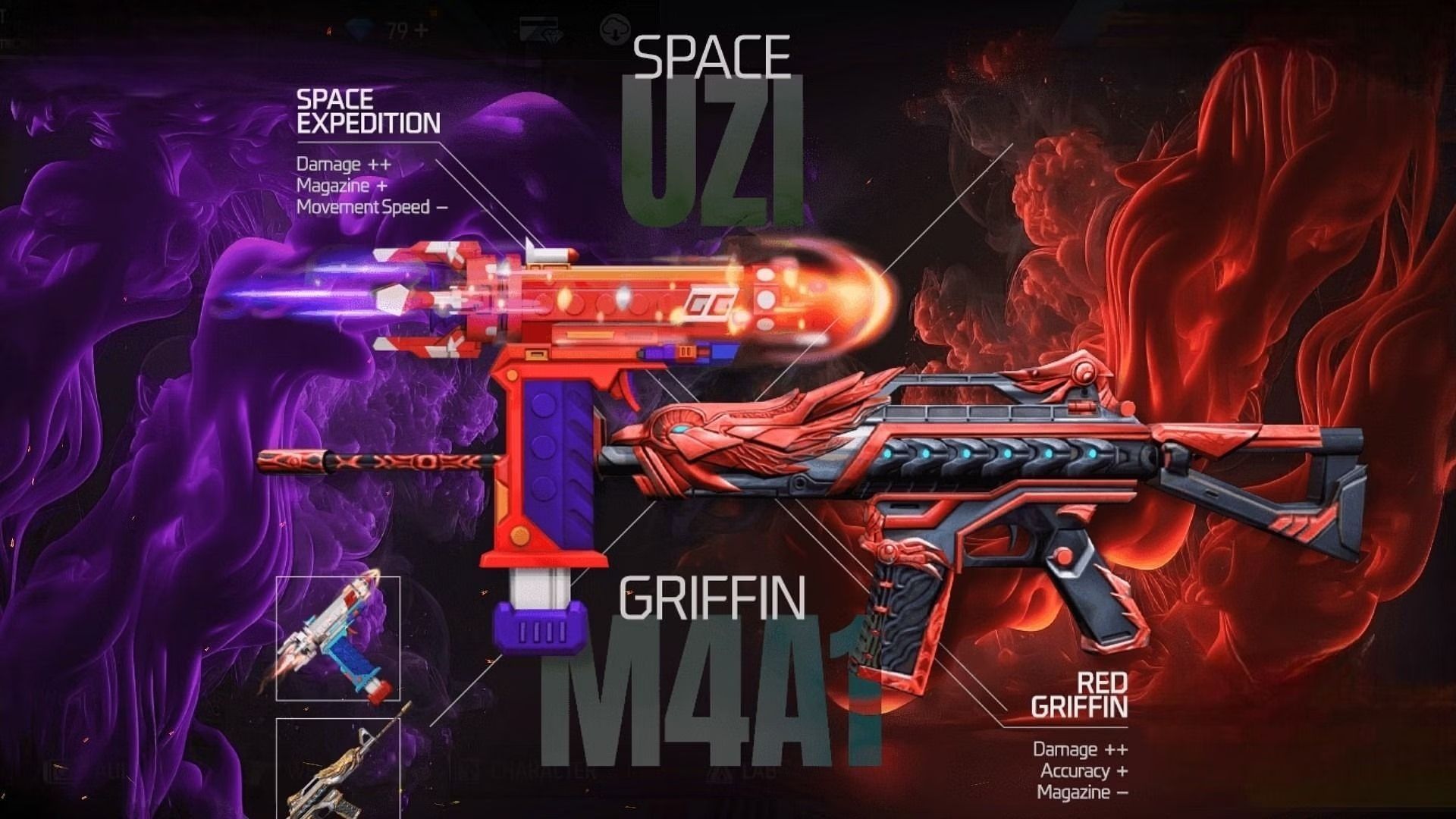 UZI X M4A1 Ring इवेंट (Image via Garena)