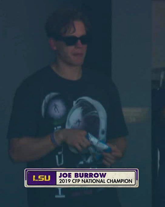 Watch: Joe Burrow spotted showing support for LSU's baseball team