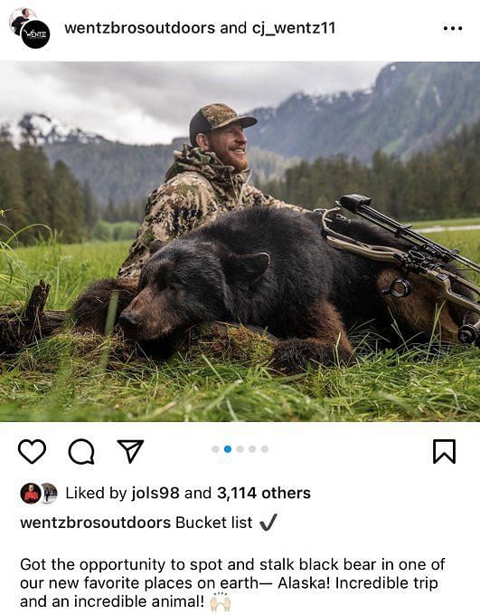 NFL quarterback Carson Wentz hunts down black bear in Alaska: 'Bucket list  opportunity'