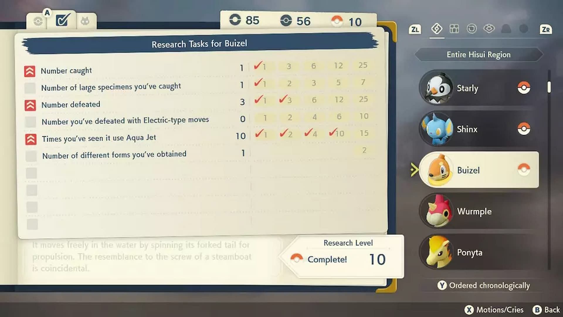 A general overview of a Pokedex checklist (Image via The Pokemon Company)