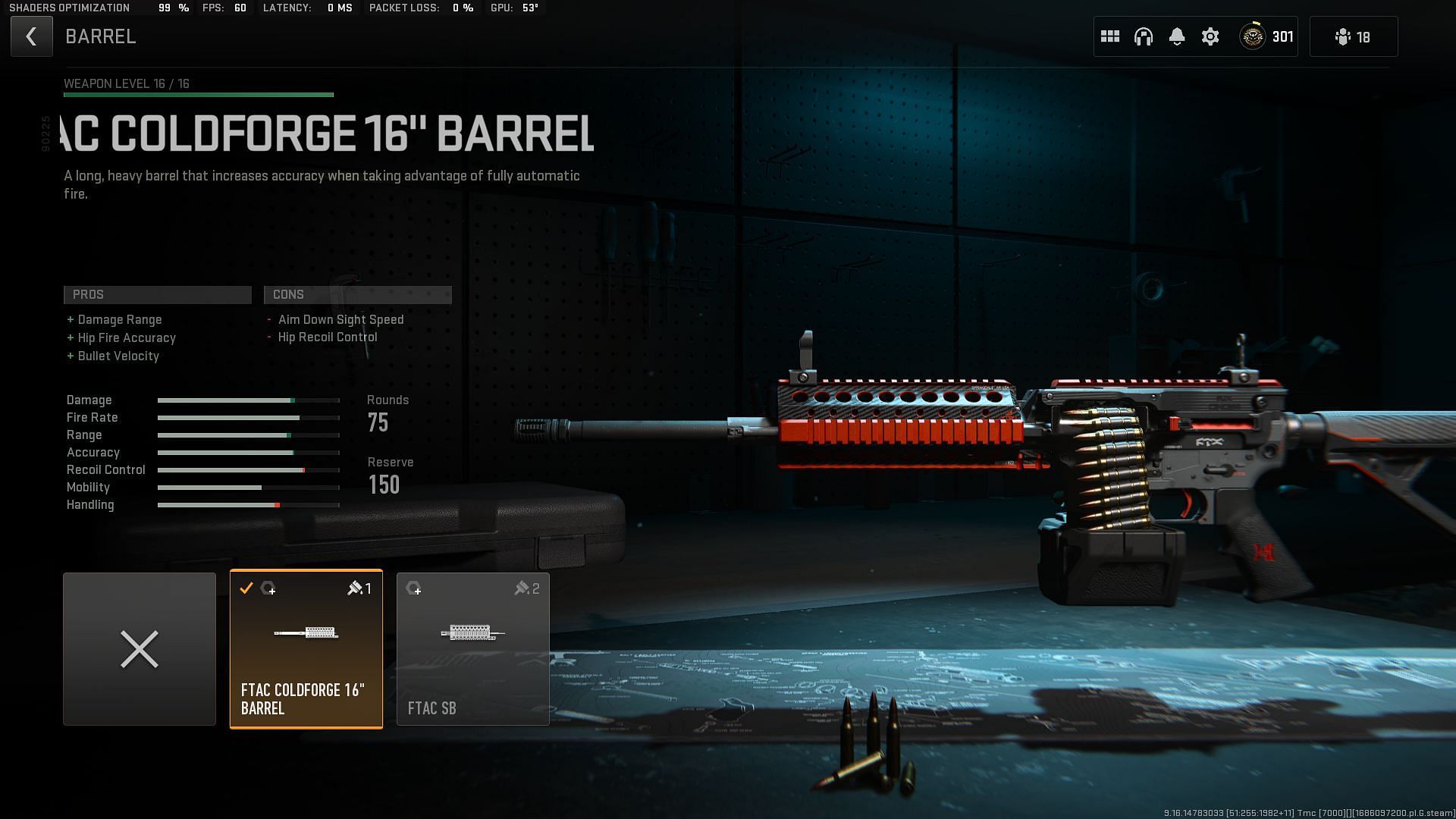 FTAC Coldforge 16&quot; Barrel (Image via Activision)