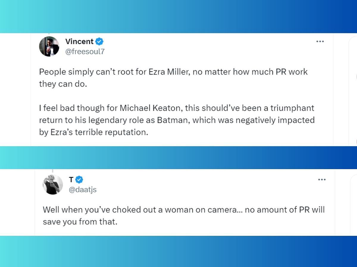 Stills of viewers&#039; reactions on the post shared by DiscussingFilm on The Flash&#039;s early earnings (Images Via Twitter)