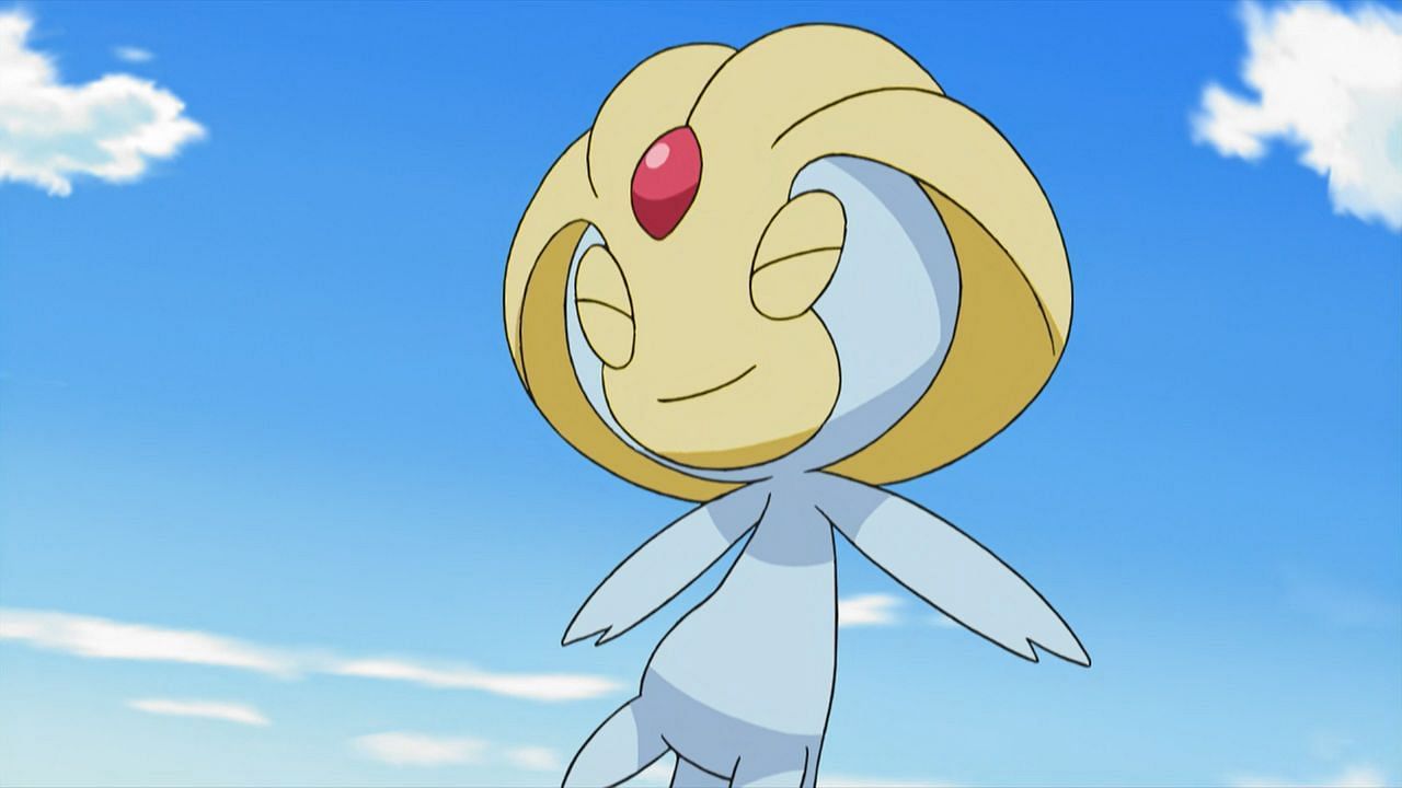 Uxie as seen in the anime (Image via The Pokemon Company)