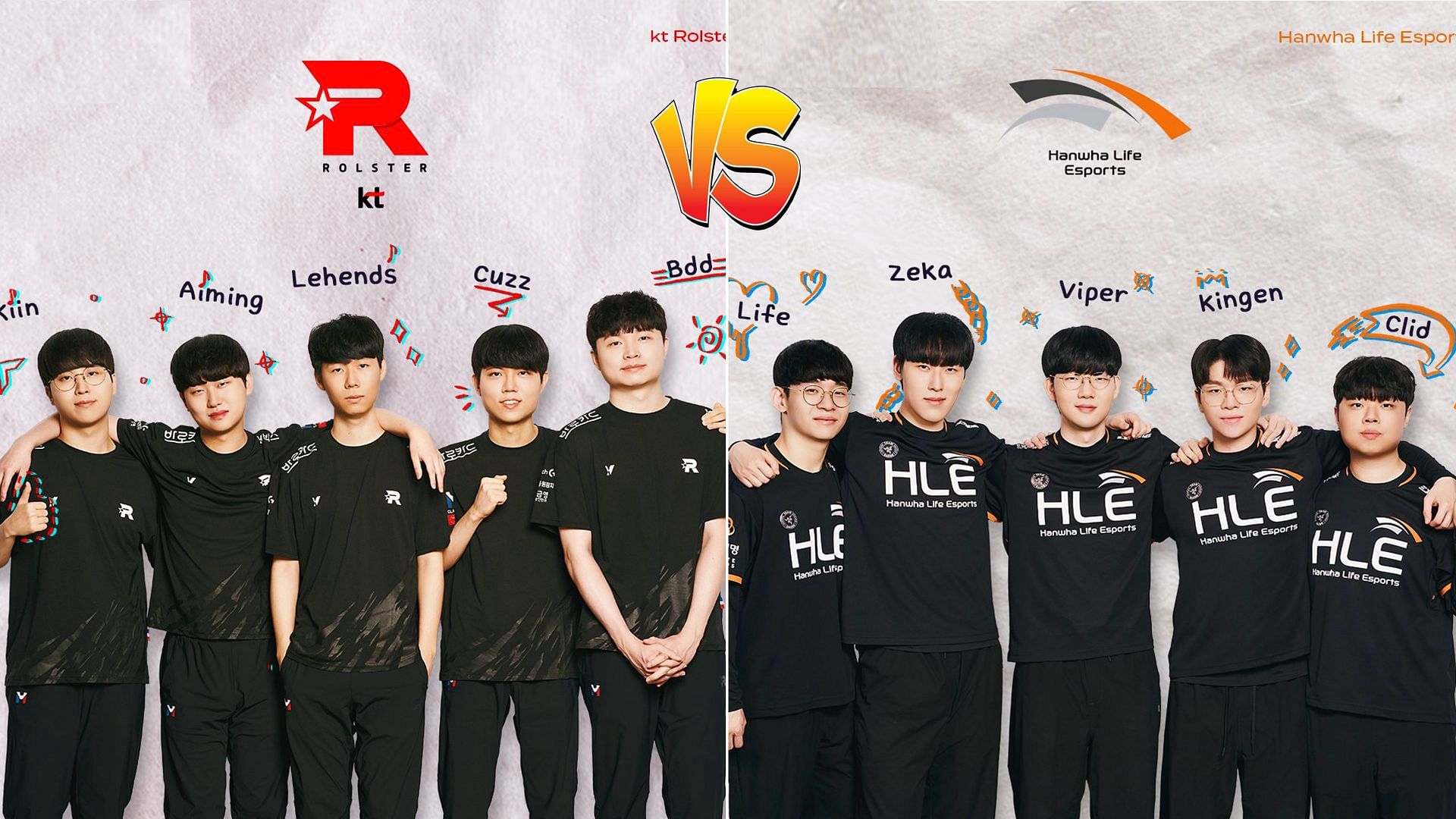 The opening match of the LCK 2023 Summer Split will feature KT Rolster vs. Hanwha Life Esports (Image via LoL Esports)