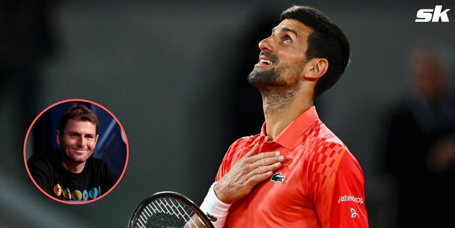 Mardy Fish pokes fun at Novak Djokovic after spotting a mysterious chip on his chest 