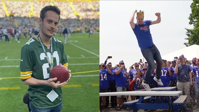 NFL YouTuber recounts experience of jumping through table with Bills Mafia during $100,000 fundraiser - “I was bruised”