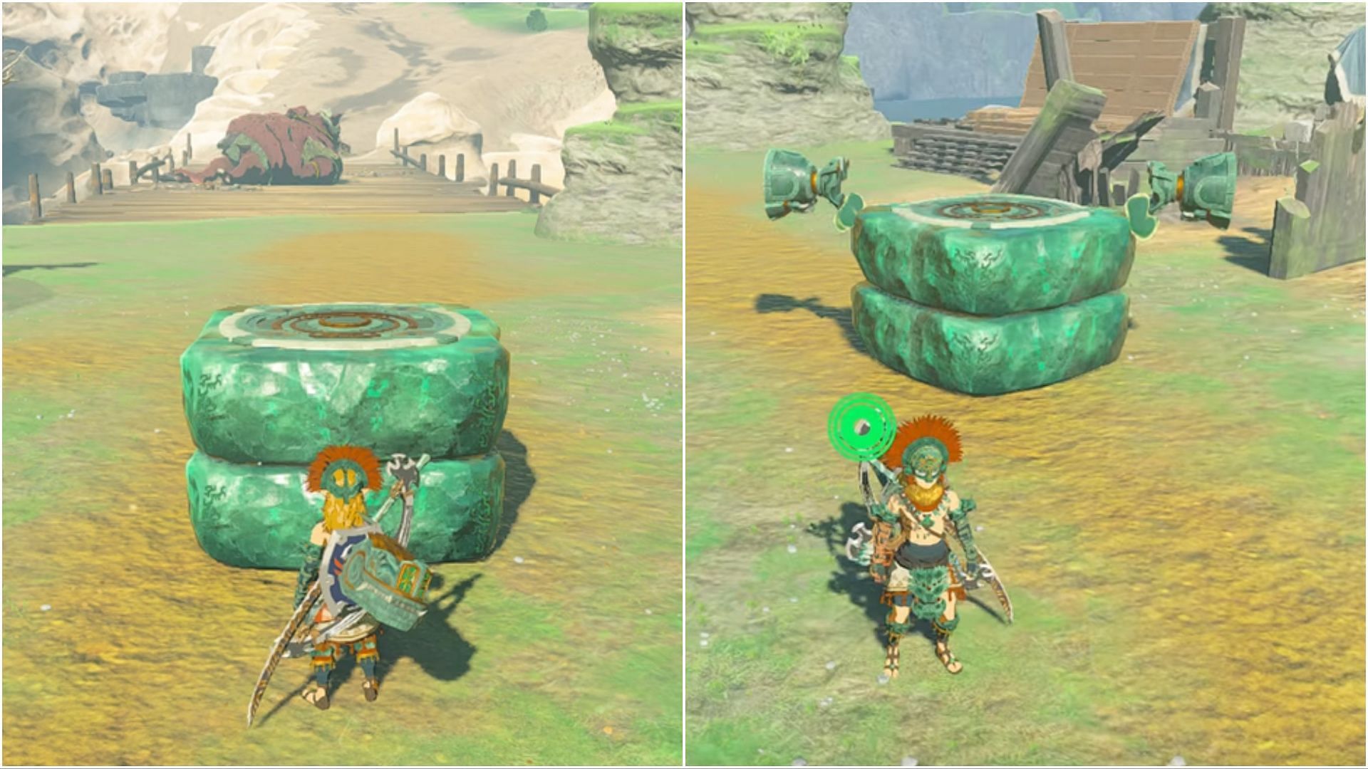 After aligning the Hover Stones, the next step is to align the Construct Heads in The Legend of Zelda Tears of the Kingdom (Image via Nintendo)