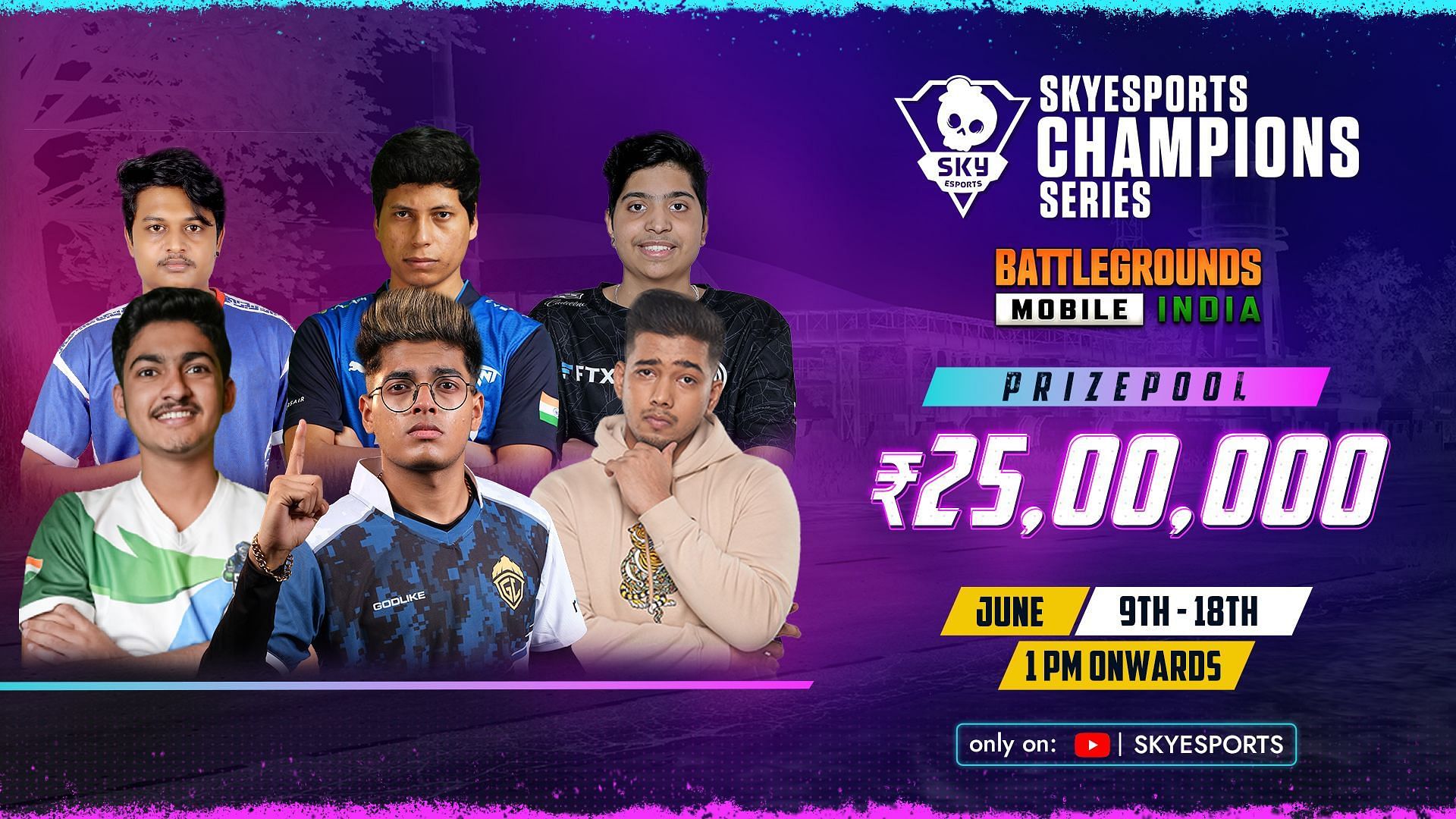 Skyesports Champions Series BGMI features a grand prize pool of ₹25 lakhs (Image via Skyesports)