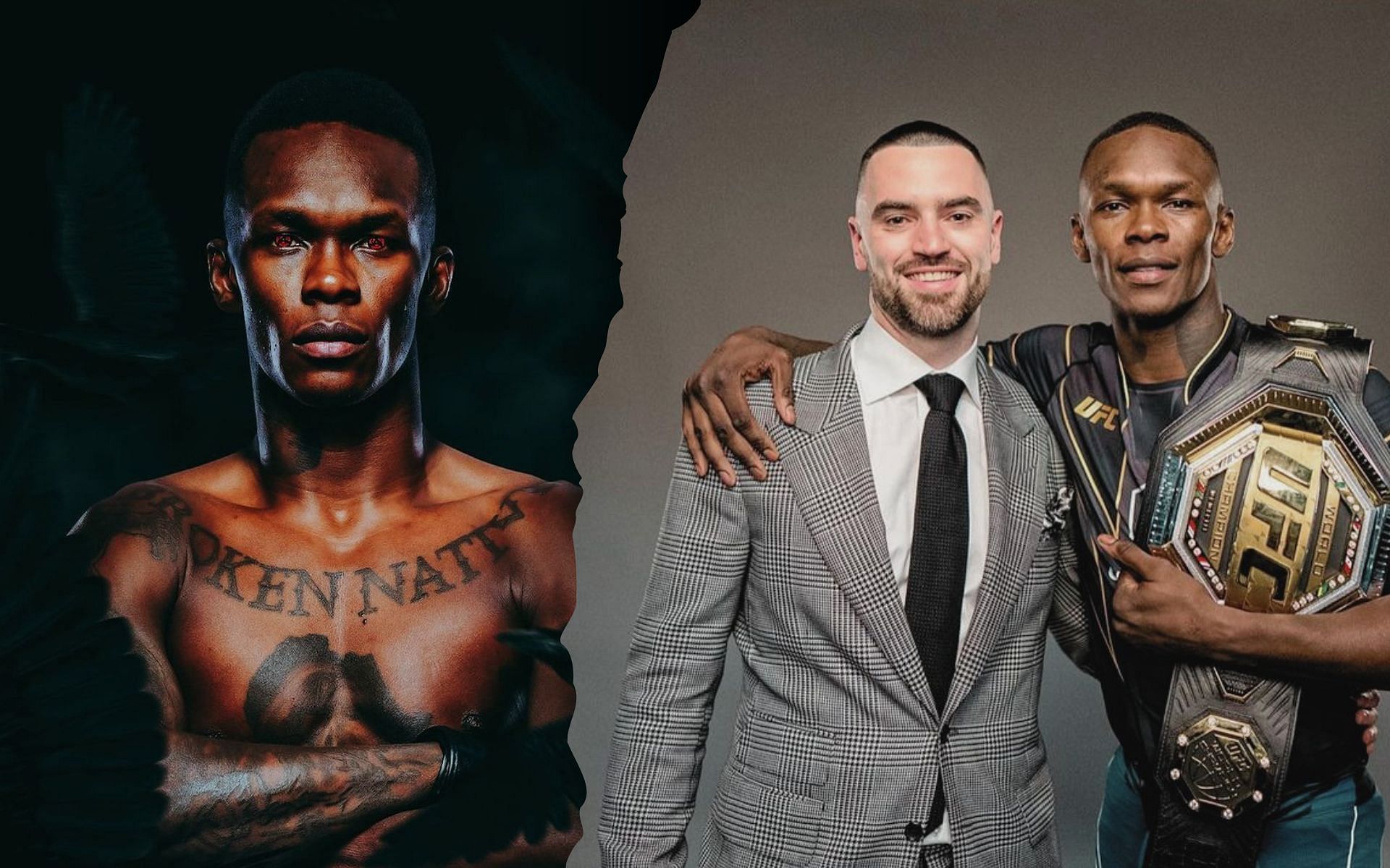 Tim Simpson speaks about Israel Adesanya&rsquo;s battle with darkness during UFC 287 fight week. [Image credits: @timsimpson and @