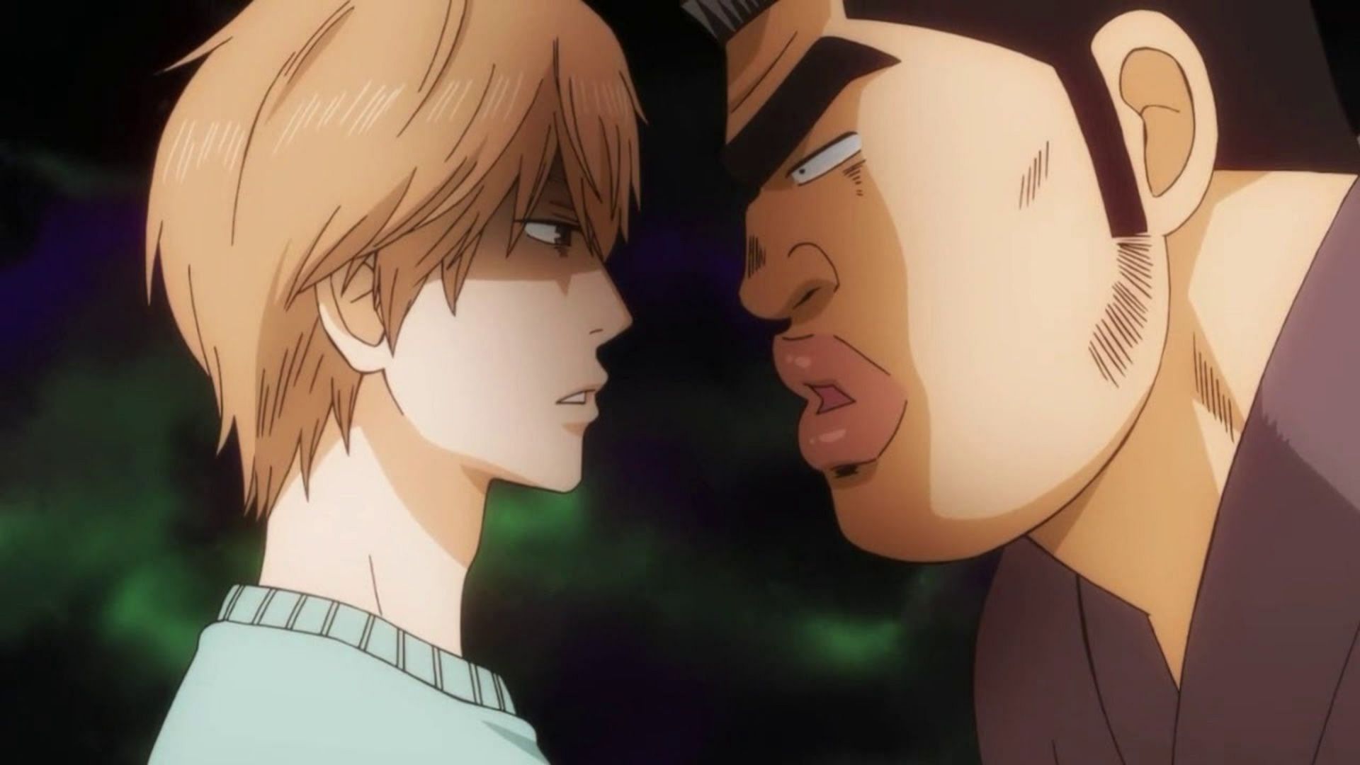 Sunakawa and Takeo as seen in My Love Story!! (Image via Madhouse)
