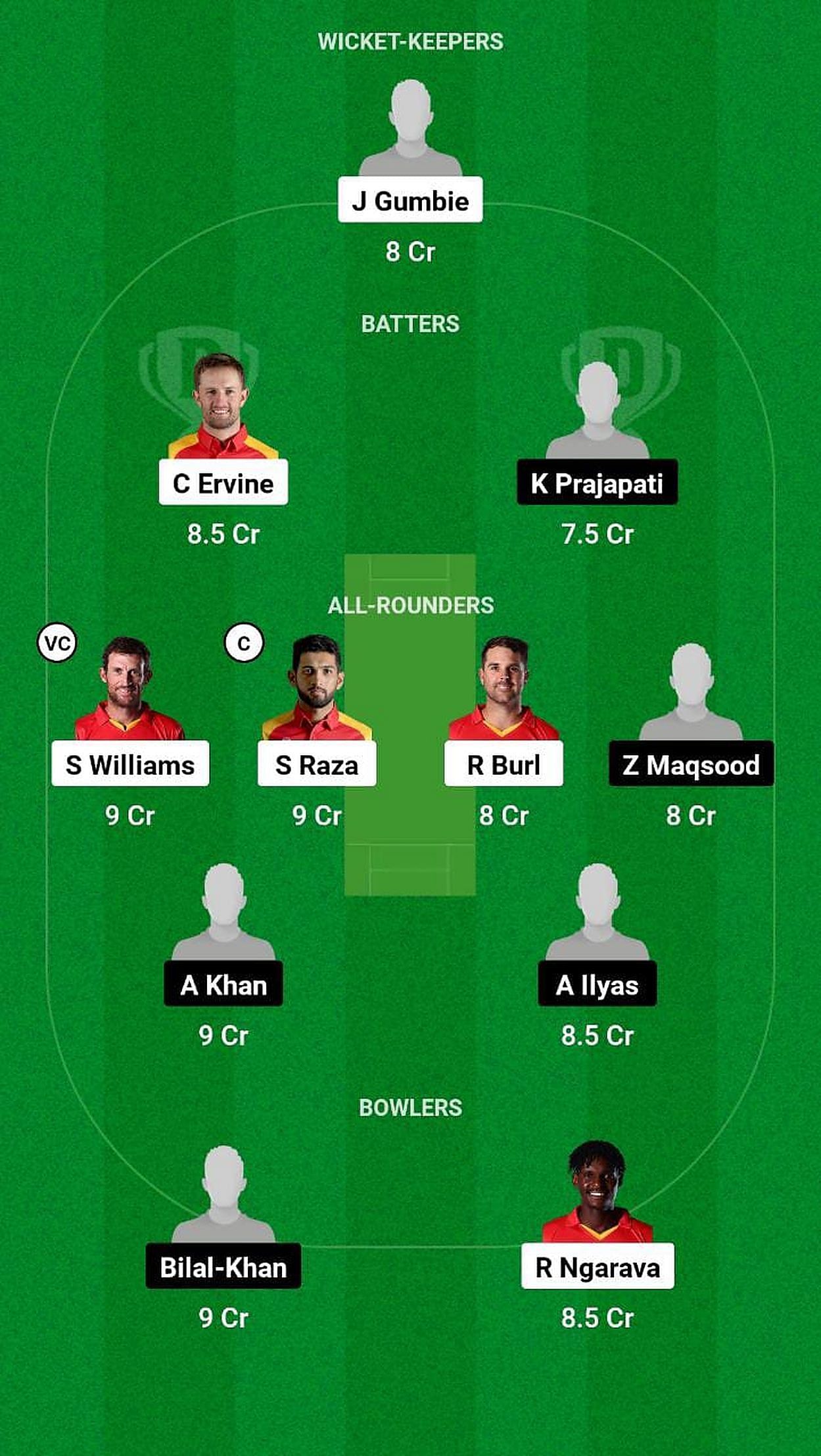 ZIM vs OMN Fantasy Suggestion Team 1