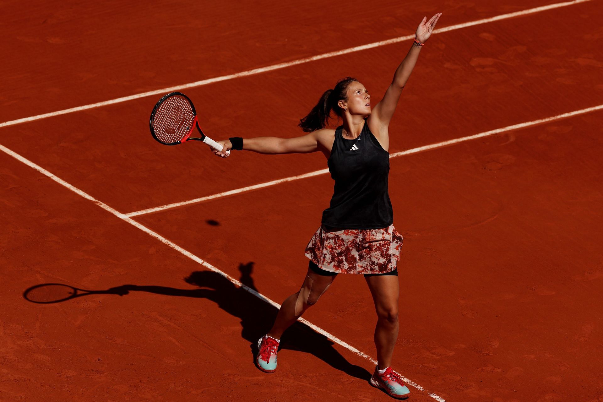 Daria Kasatkina in action at the French Open