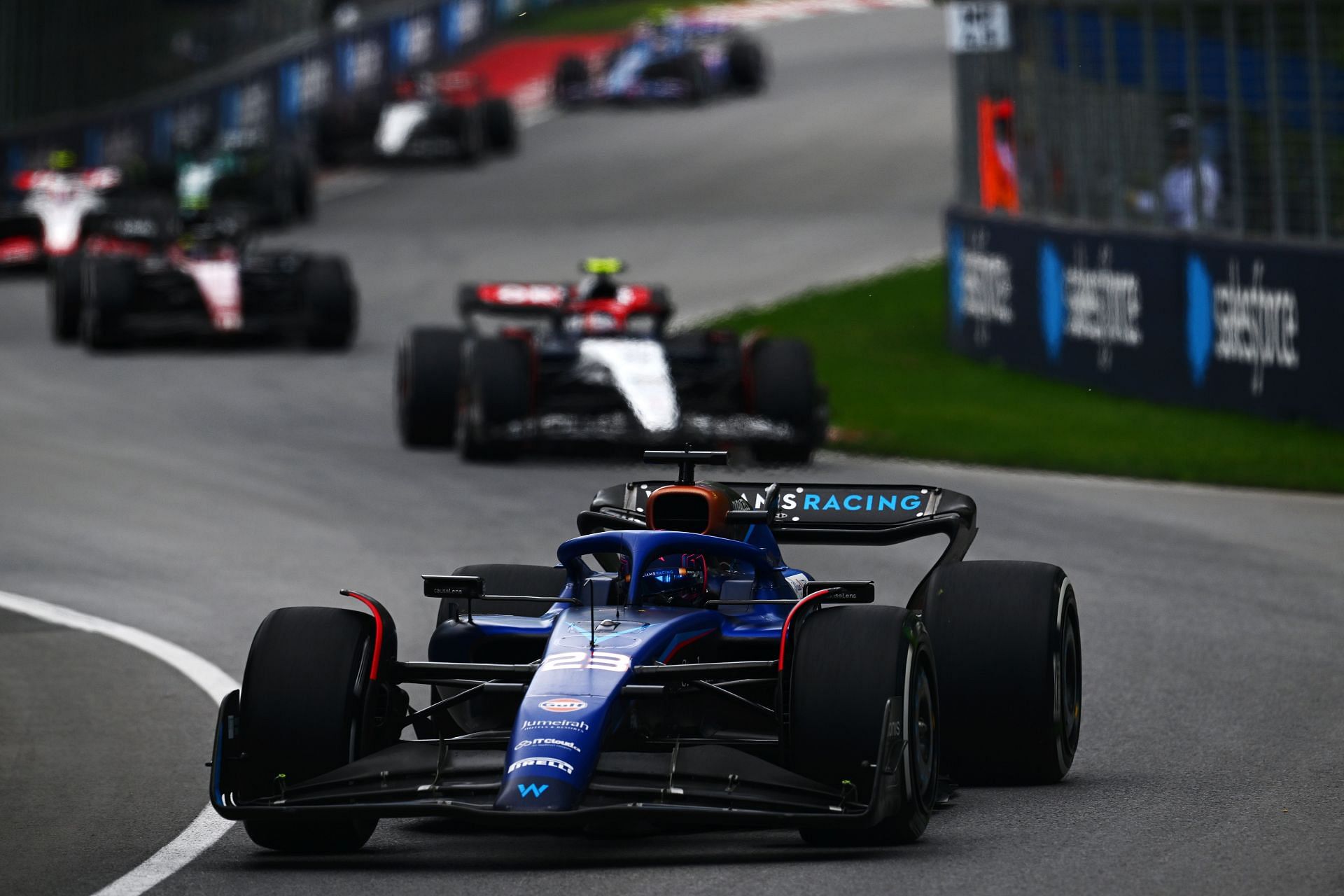 Alex Albon&#039;s Williams during the 2023 Canadian GP (Photo by Clive Mason/Getty Images)