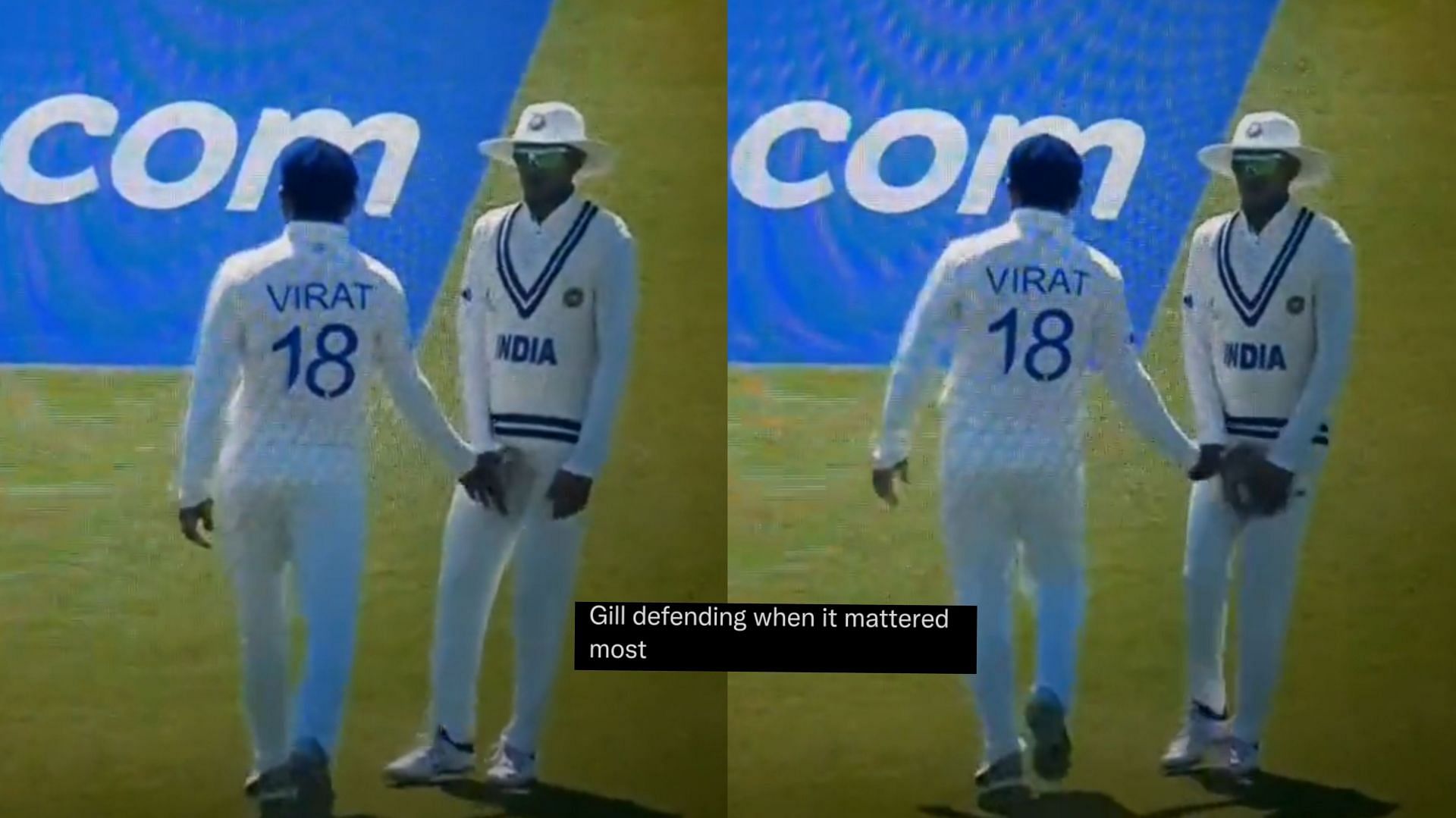 Virat Kohli pulled off a mischievous act in the middle (Image: Twitter)