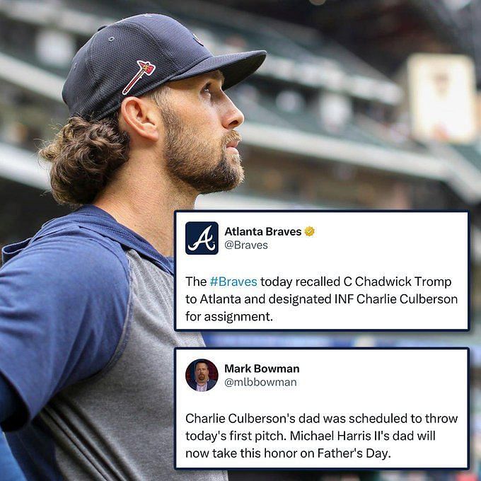 Braves cut Charlie Culberson before infielder's father was to throw 1st  pitch