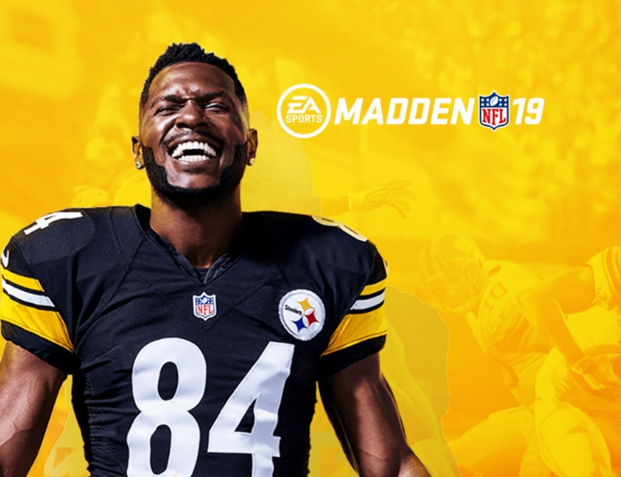 Antonio Brown on the cover of Madden 19