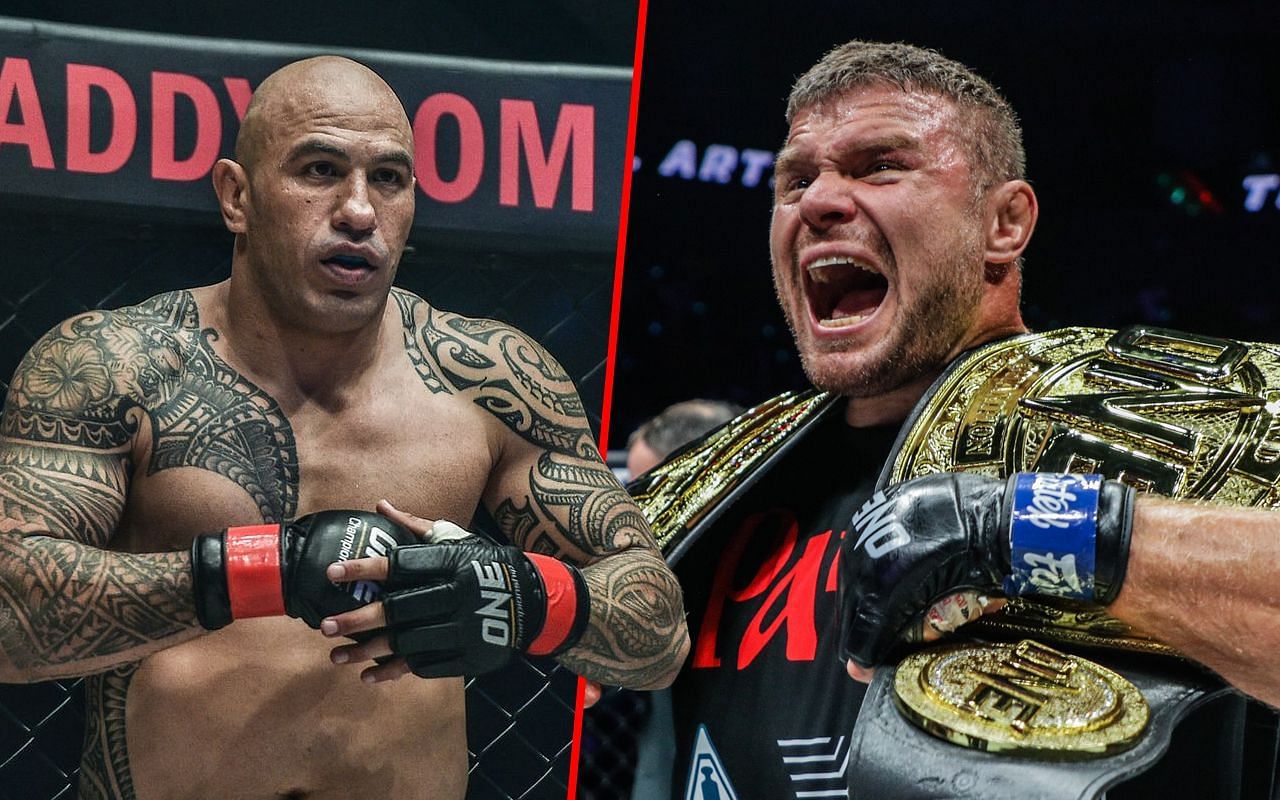 Brandon Vera (Left) showed his support for Anatoly Malykhin (Right)