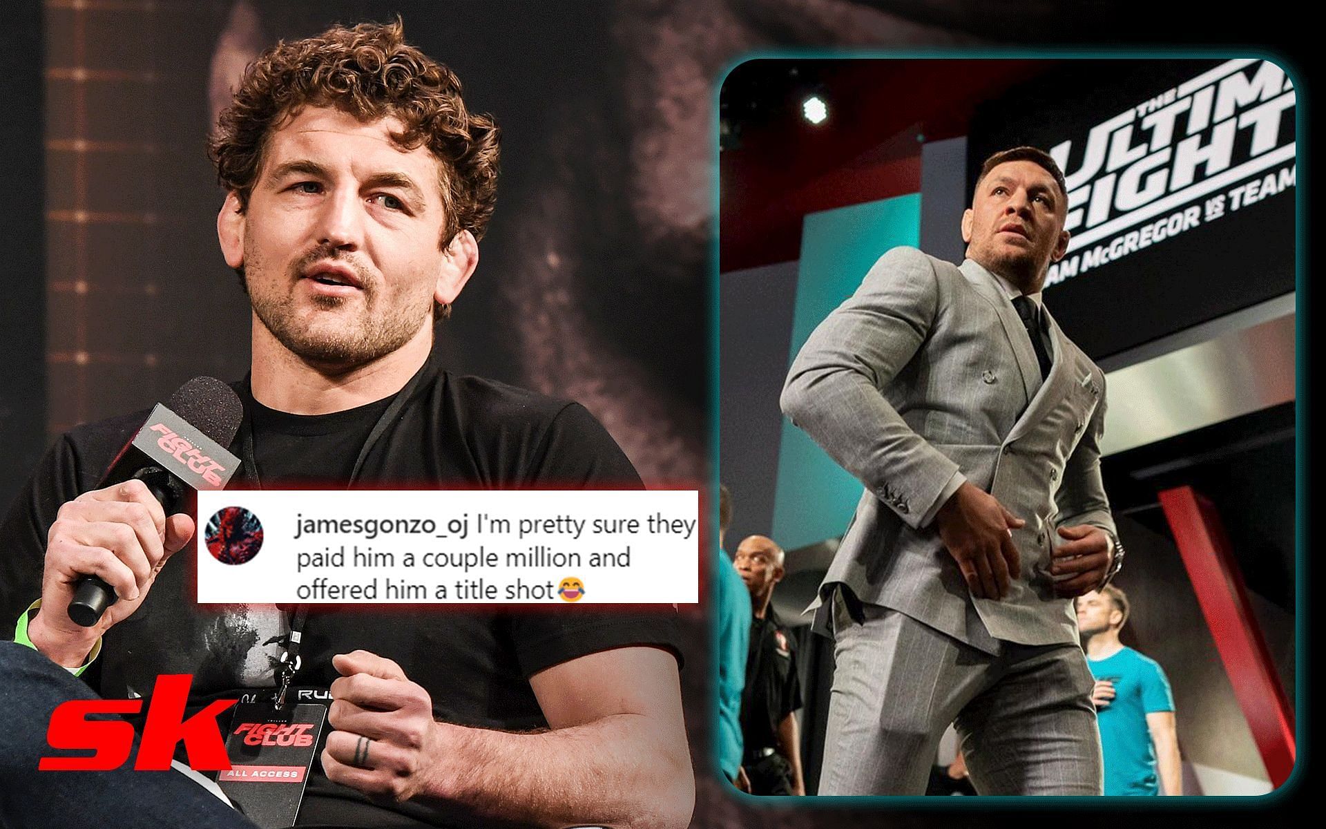 Ben Askren and Conor McGregor [image credits: Getty Images and @ultimatefighter on Instagram]