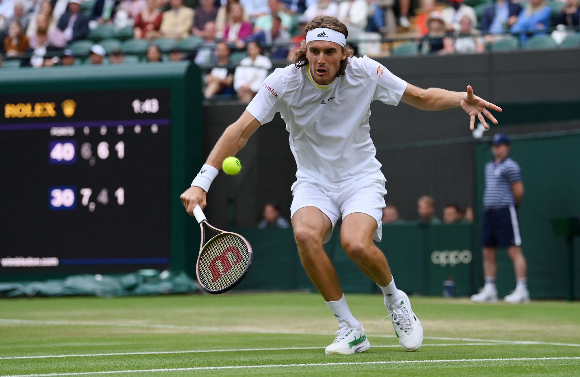 Stefanos Tsitsipas at the 2022 Wimbledon Championships