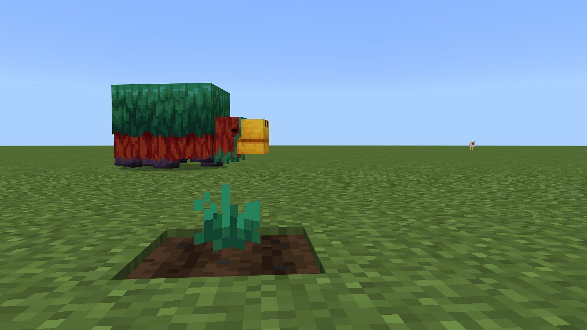 You can plant any Sniffer-related plant in Minecraft 1.20 Bedrock Edition to get this achievement (Image via Mojang)