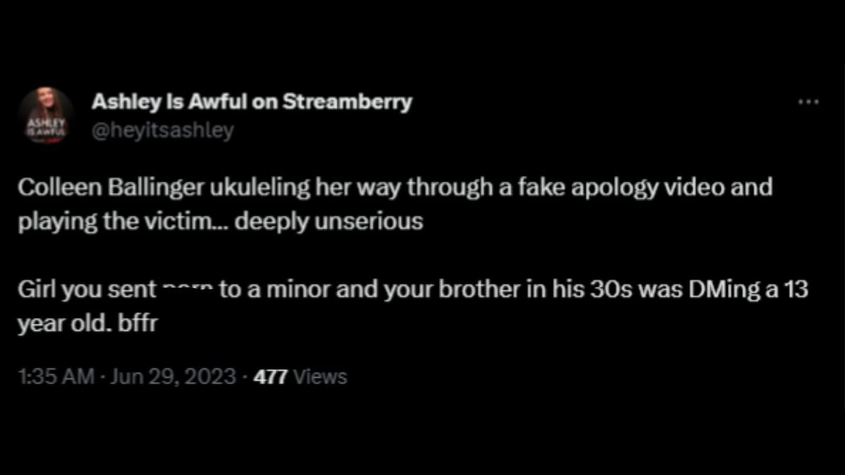 "Your brother in his 30's was DMing a 13yearold" Allegations against