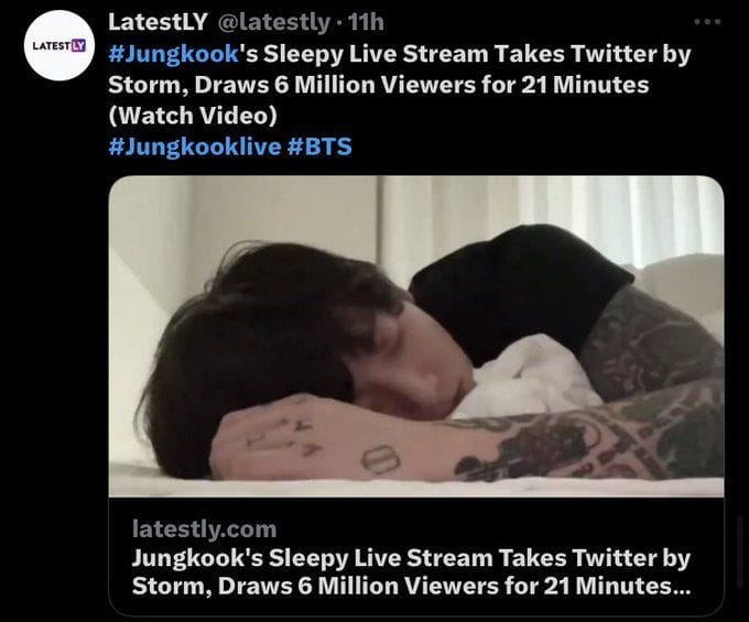 "SNS KING": BTS Jungkook's sleeping livestream becomes the talk of the