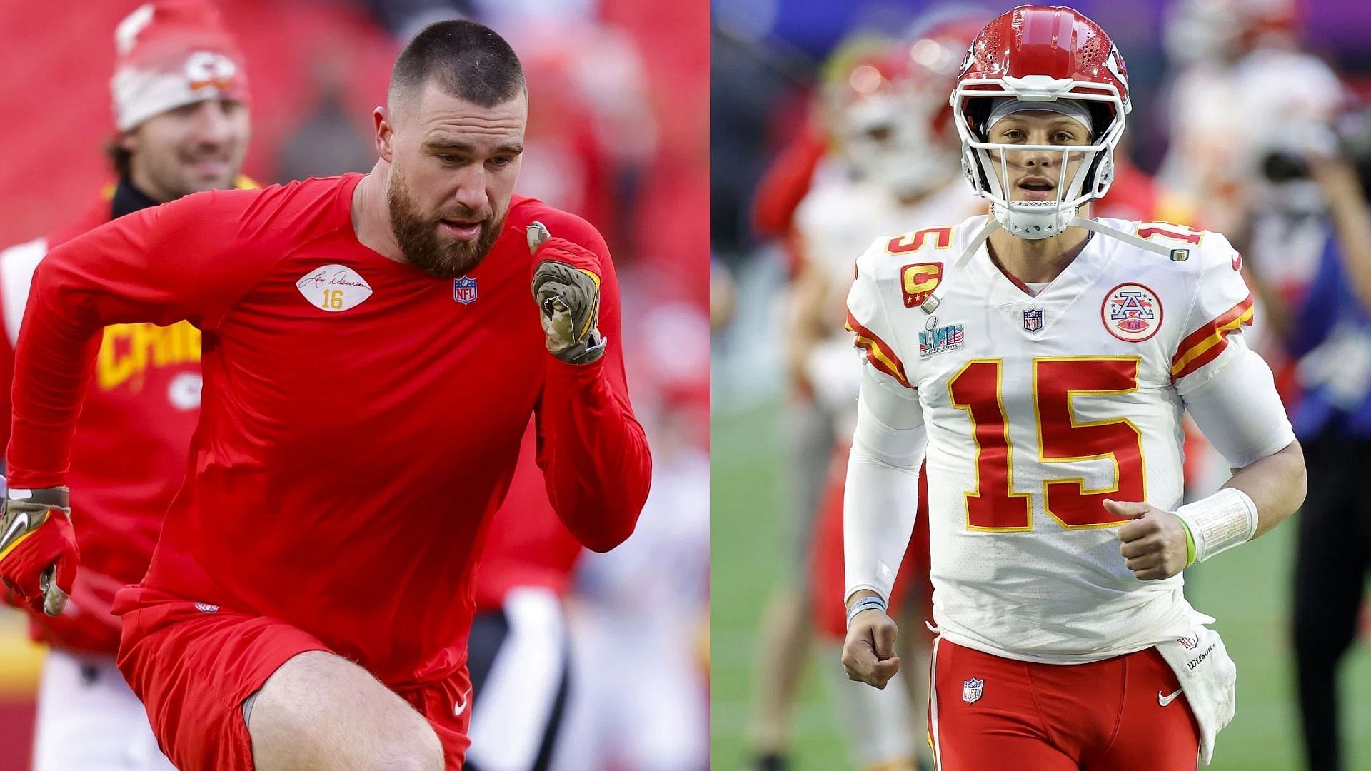 Travis Kelce not amused by Mahomes joke at NFL Honors