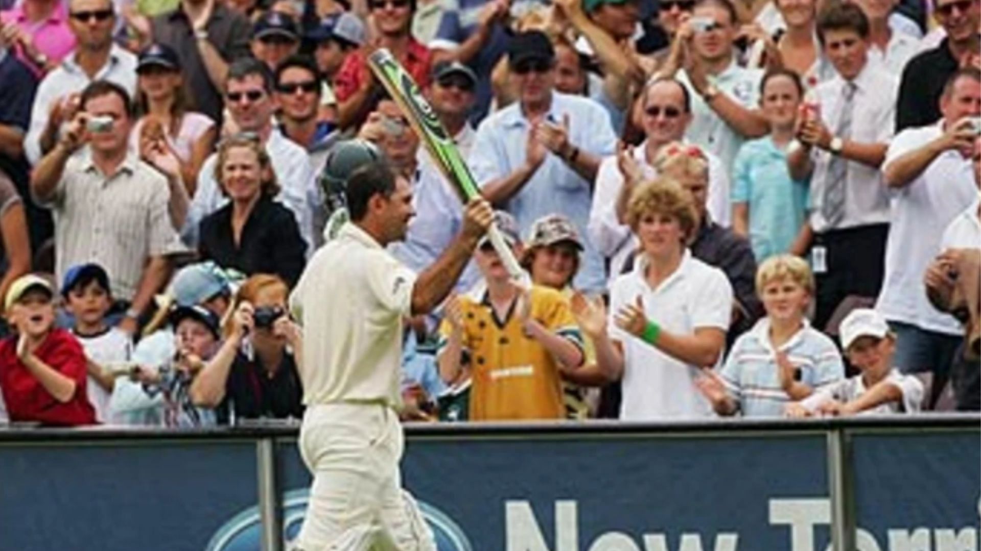 Ricky Ponting gets a standing ovation from the crowd after hitting the winning runs