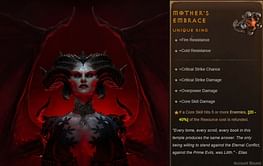 Mother's Embrace in Diablo 4: How to get, Unique Effects, Affixes, and more