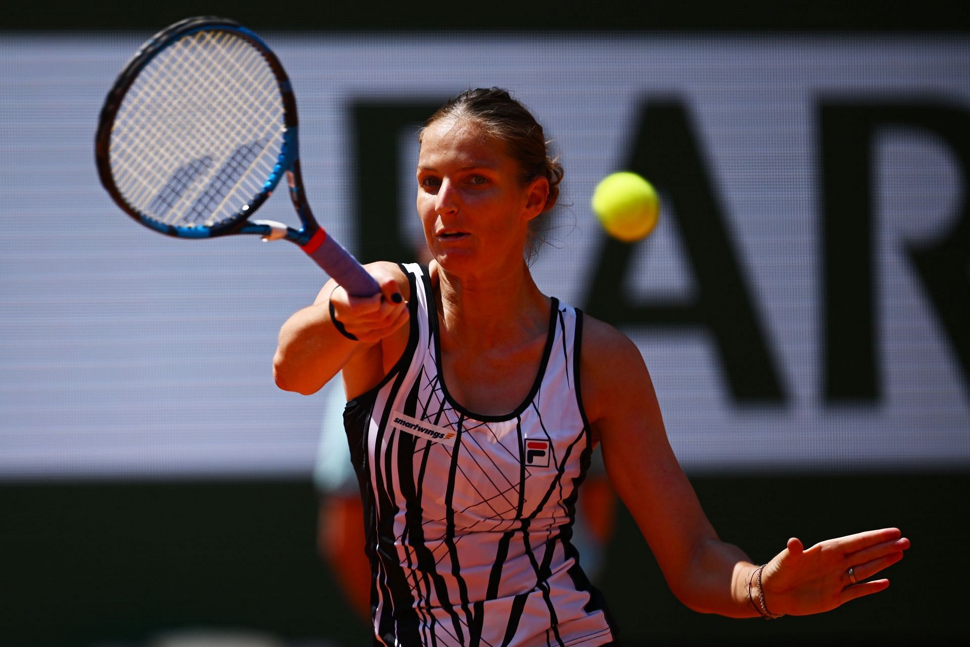 Karolina Pliskova at the 2023 French Open.