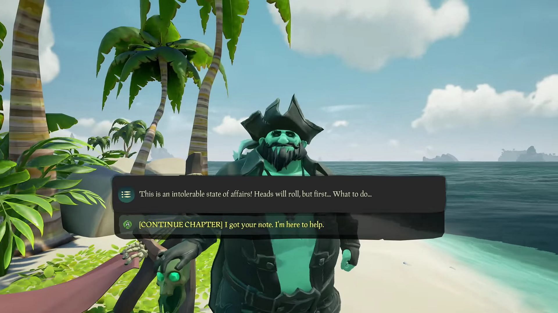 Talk to the Pirate Lord about the mission (Image via Rare)
