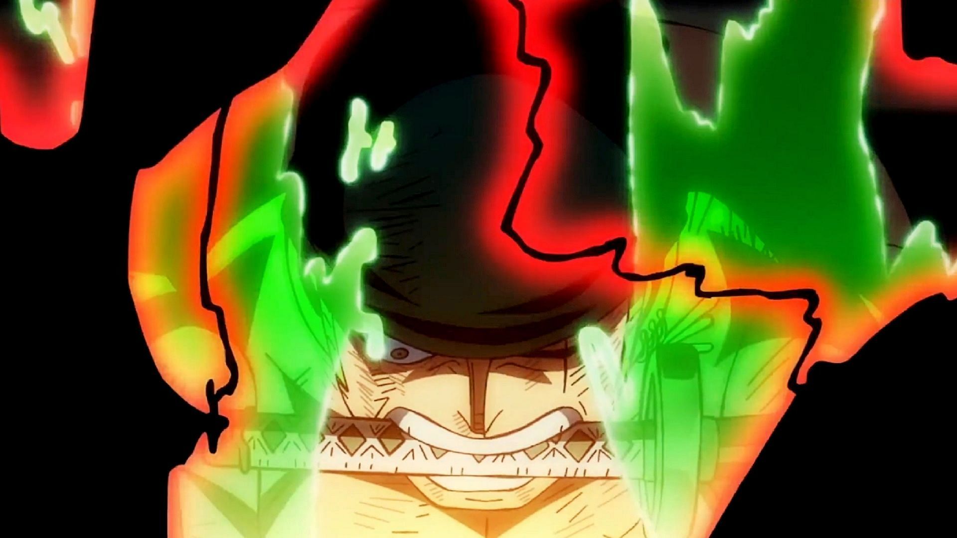 Zoro using Conqueror&#039;s Haki and Armament Haki simultaneously (Image via Toei Animation, One Piece)