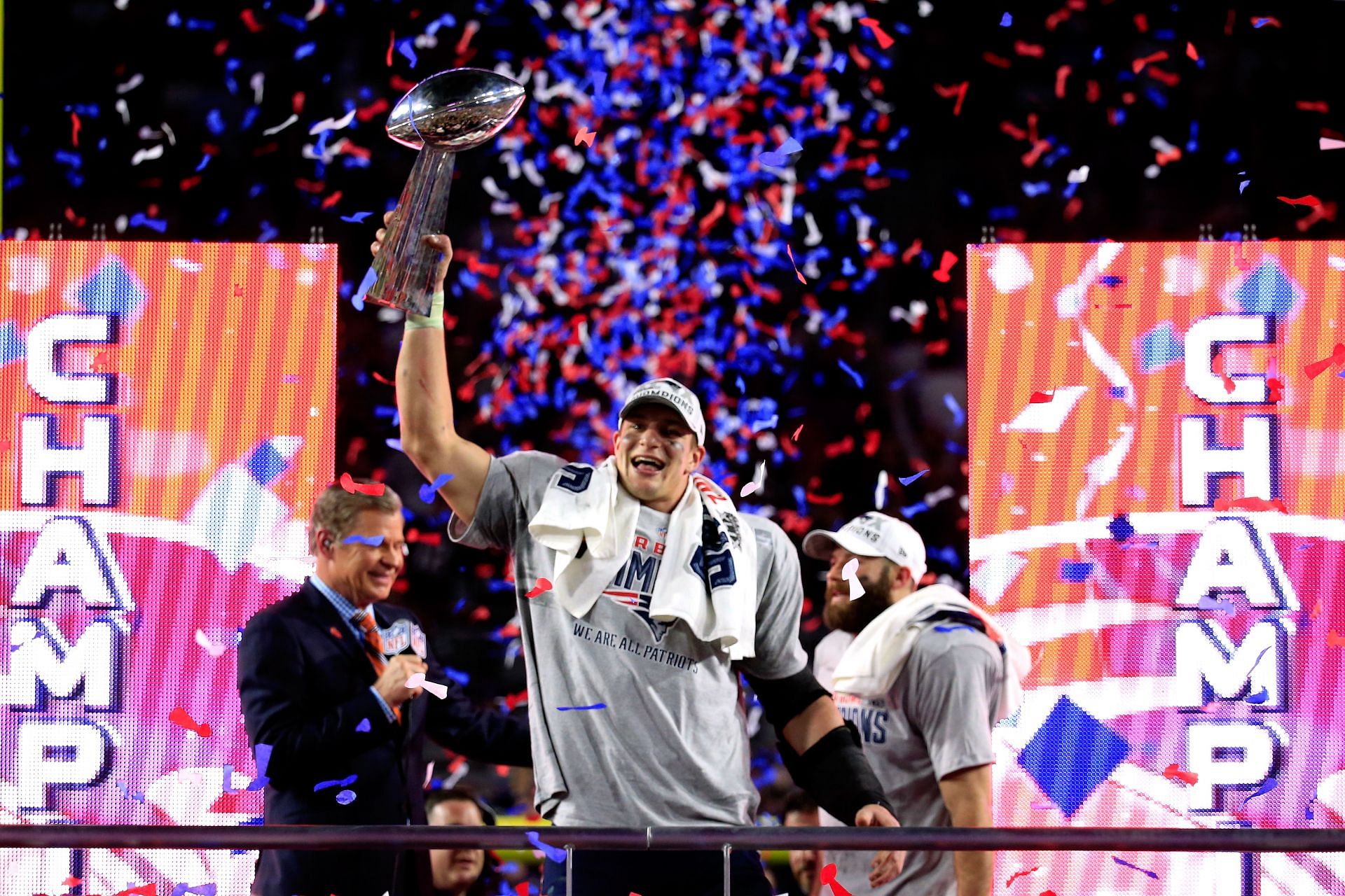 Rob Gronkowski during Super Bowl XLIX - New England Patriots v Seattle Seahawks