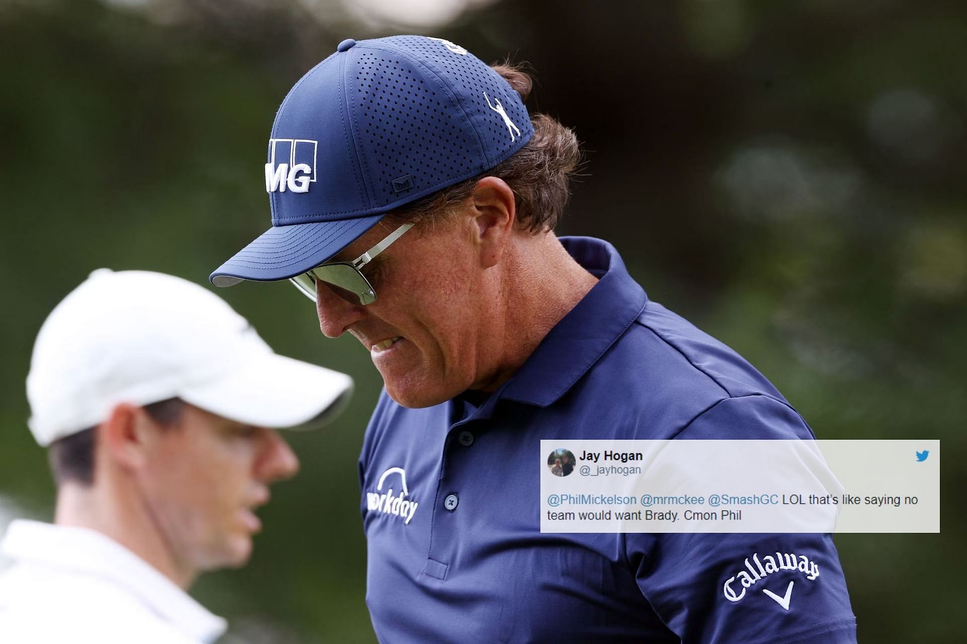 Phil Mickelson and Rory McIlroy at Travelers Championship - Round Two